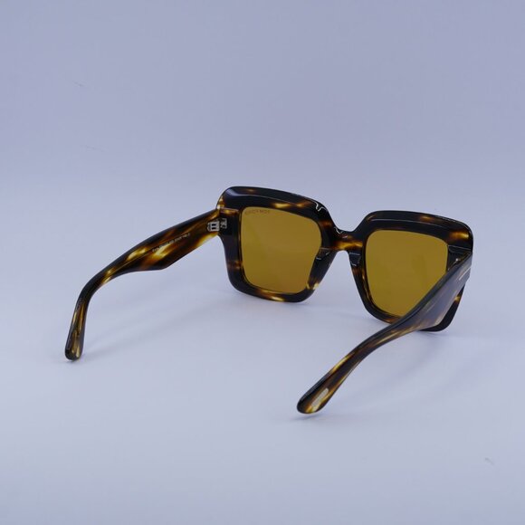 Tom Ford FT1157 52E Esme Sunglasses Dark Havana Square Frame  display picture 1